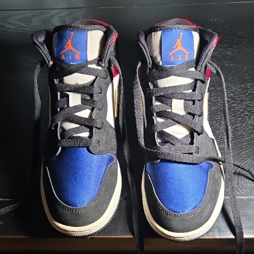 Jordan Black and Blue Sneakers with Iconic Design